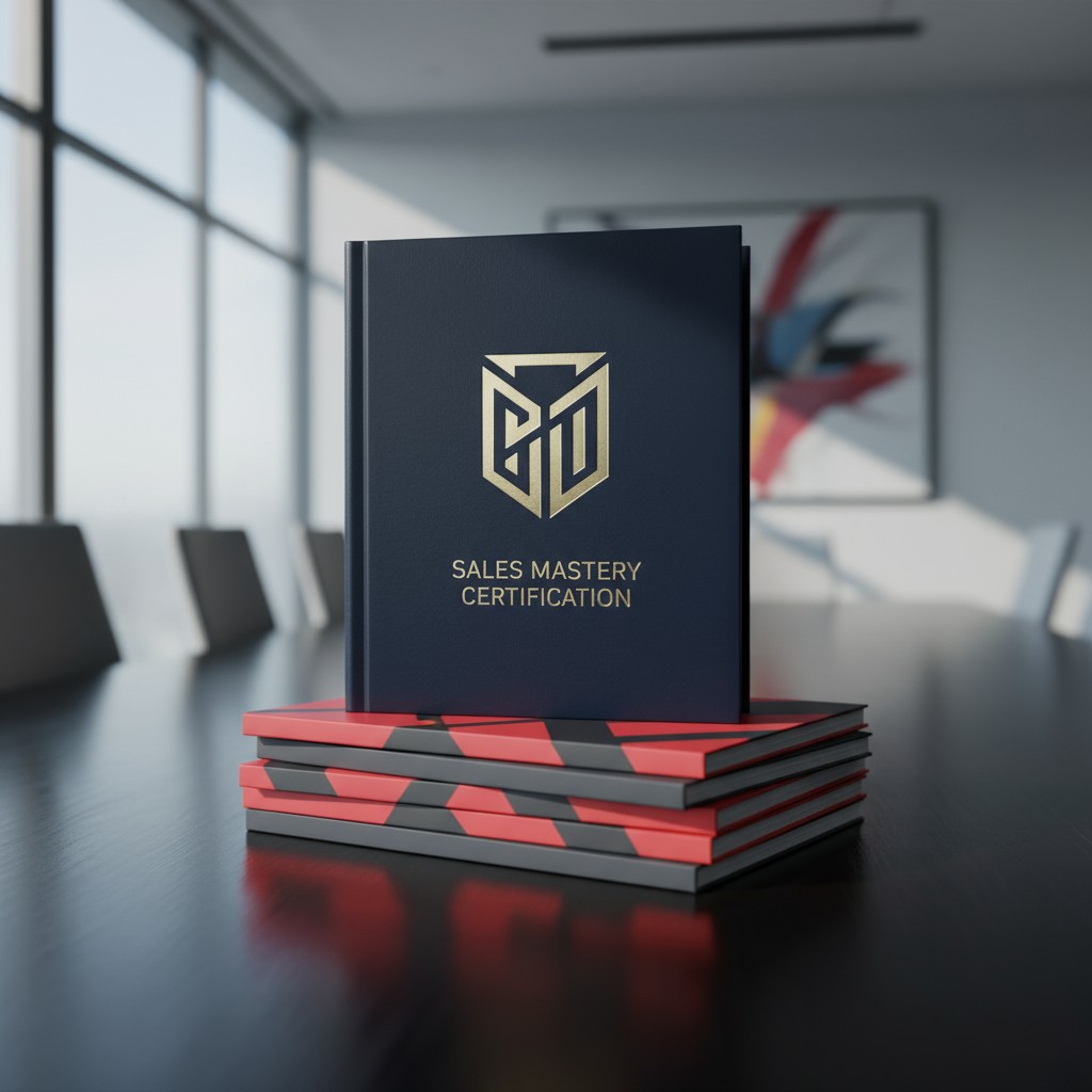 The stack of books remains centered within the room, with the subject positioned between it and the distant wall. The clos...